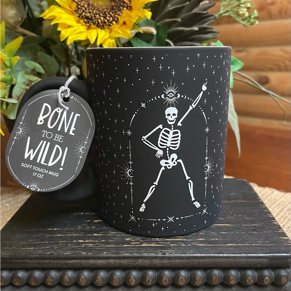 DANCING SKELETON Soft Touch HALLOWEEN Mug